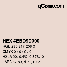 Color code: HEX #EBD9D000 | qconv.com