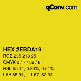 Color code: HEX #EBDA19 | qconv.com