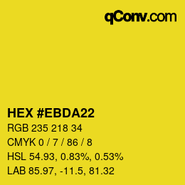 Color code: HEX #EBDA22 | qconv.com