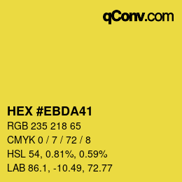 Color code: HEX #EBDA41 | qconv.com