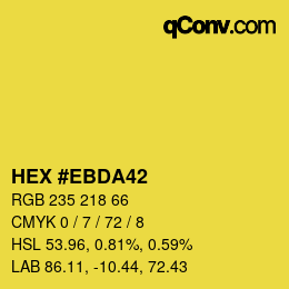 Color code: HEX #EBDA42 | qconv.com