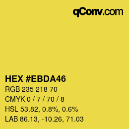 Código de color: HEX #EBDA46 | qconv.com