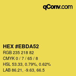 カラーコード: HEX #EBDA52 | qconv.com