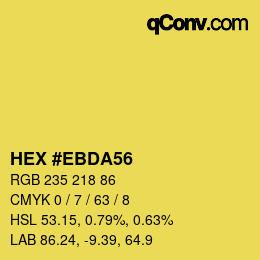 Color code: HEX #EBDA56 | qconv.com