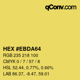 Color code: HEX #EBDA64 | qconv.com