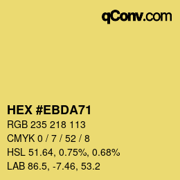 Color code: HEX #EBDA71 | qconv.com