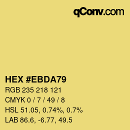 Color code: HEX #EBDA79 | qconv.com