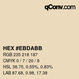 Color code: HEX #EBDABB | qconv.com