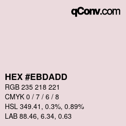 カラーコード: HEX #EBDADD | qconv.com