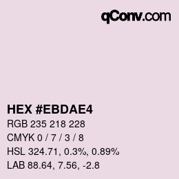 Farbcode: HEX #EBDAE4 | qconv.com