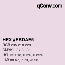 カラーコード: HEX #EBDAE5 | qconv.com