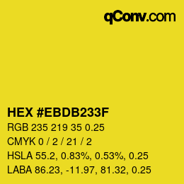 カラーコード: HEX #EBDB233F | qconv.com