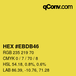 Color code: HEX #EBDB46 | qconv.com