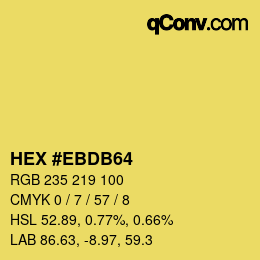 Color code: HEX #EBDB64 | qconv.com