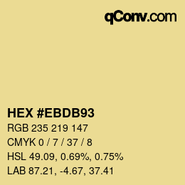 Color code: HEX #EBDB93 | qconv.com