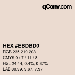 カラーコード: HEX #EBDBD0 | qconv.com