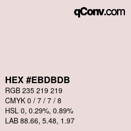 Farbcode: HEX #EBDBDB | qconv.com