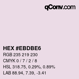 カラーコード: HEX #EBDBE6 | qconv.com