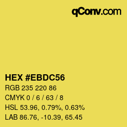 Color code: HEX #EBDC56 | qconv.com