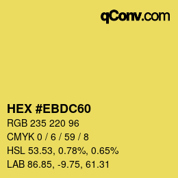 Color code: HEX #EBDC60 | qconv.com