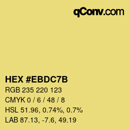 カラーコード: HEX #EBDC7B | qconv.com