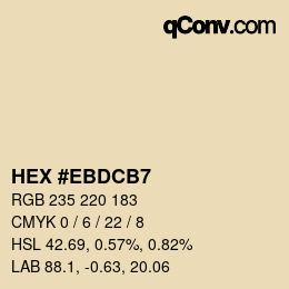 カラーコード: HEX #EBDCB7 | qconv.com