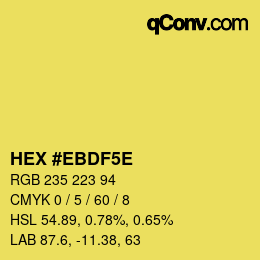 Código de color: HEX #EBDF5E | qconv.com