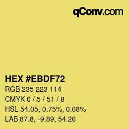 Color code: HEX #EBDF72 | qconv.com