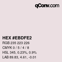 カラーコード: HEX #EBDFE2 | qconv.com