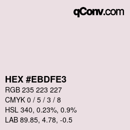カラーコード: HEX #EBDFE3 | qconv.com