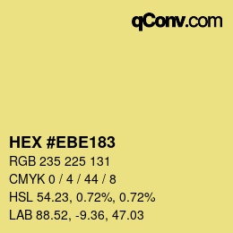 Color code: HEX #EBE183 | qconv.com