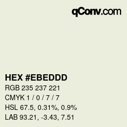 カラーコード: HEX #EBEDDD | qconv.com