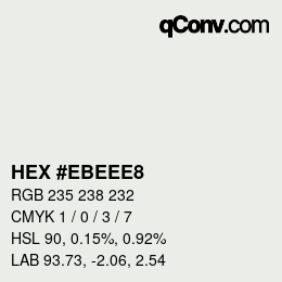 カラーコード: HEX #EBEEE8 | qconv.com