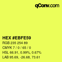 Color code: HEX #EBFE59 | qconv.com