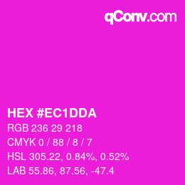 Color code: HEX #EC1DDA | qconv.com
