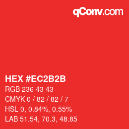 Color code: HEX #EC2B2B | qconv.com