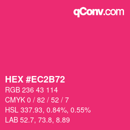 Color code: HEX #EC2B72 | qconv.com