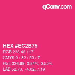 Color code: HEX #EC2B75 | qconv.com