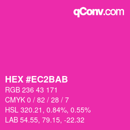 Color code: HEX #EC2BAB | qconv.com