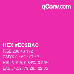 Color code: HEX #EC2BAC | qconv.com