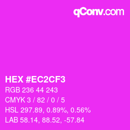 カラーコード: HEX #EC2CF3 | qconv.com