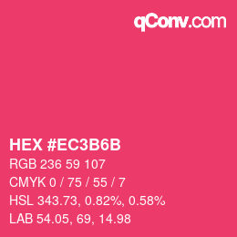 Color code: HEX #EC3B6B | qconv.com