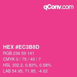 Color code: HEX #EC3B8D | qconv.com