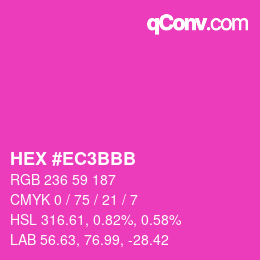 Color code: HEX #EC3BBB | qconv.com