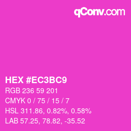 Color code: HEX #EC3BC9 | qconv.com