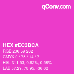 Color code: HEX #EC3BCA | qconv.com