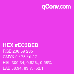 Color code: HEX #EC3BEB | qconv.com