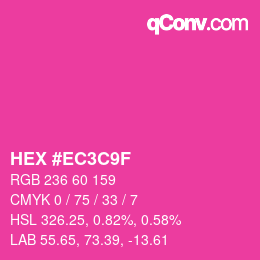 カラーコード: HEX #EC3C9F | qconv.com
