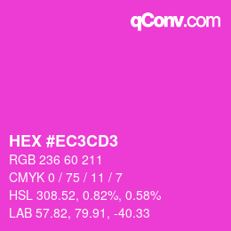 颜色代码: HEX #EC3CD3 | qconv.com