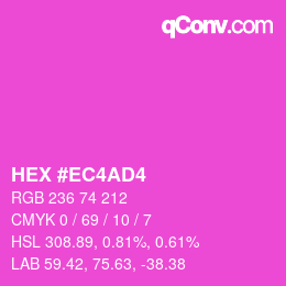 カラーコード: HEX #EC4AD4 | qconv.com